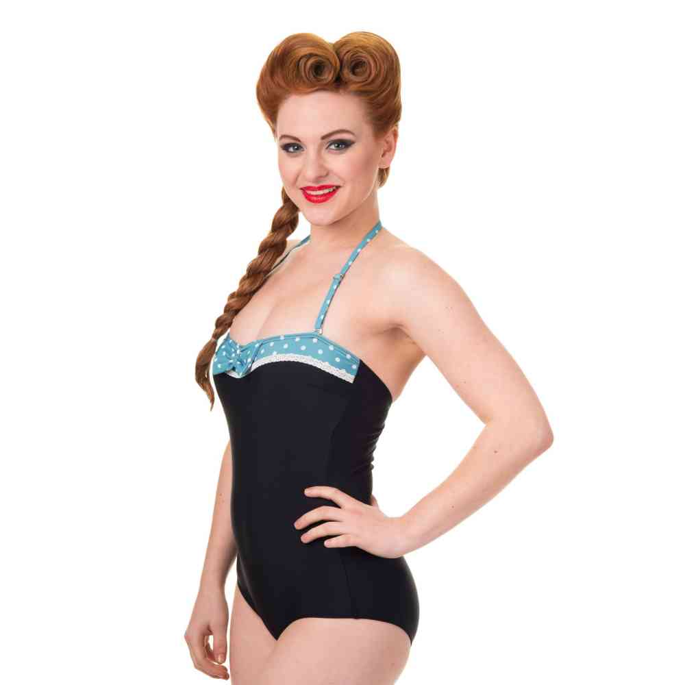 Dancing Days - WINDING ROAD Swimsuit - Black/Blue